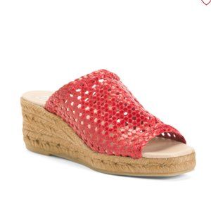 Gaimo Made In Spain Woven Leather Wedges, 39